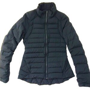 Womens 8 Lululemon Black Lightweight Down Insulated Full Zip Jacket